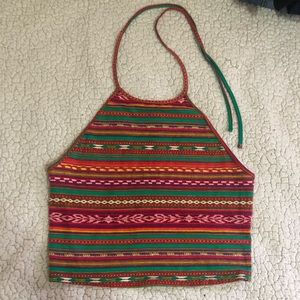 Aztec Multicolor Print Halter top